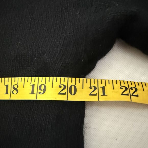 Daniel Caron Sweater Womens M Black Angora Lambs Wool Preppy Dark Academia Basic - Picture 4 of 5